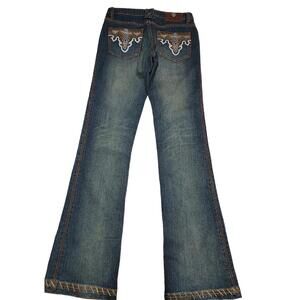 Antik Denim Boot Cut Back Embroidered Pockets Womens Jeans Size 28 #X